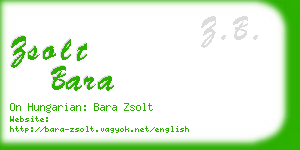 zsolt bara business card